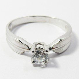 SORTIJA ORO BLANCO PIEDRA