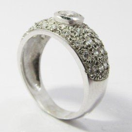 SORTIJA ORO BLANCO PIEDRA