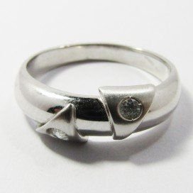 SORTIJA ORO BLANCO PIEDRA