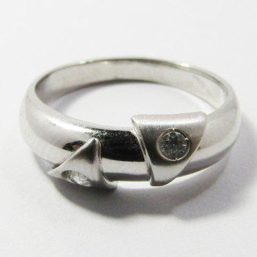 SORTIJA ORO BLANCO PIEDRA