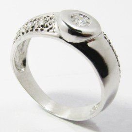 SORTIJA ORO BLANCO PIEDRA