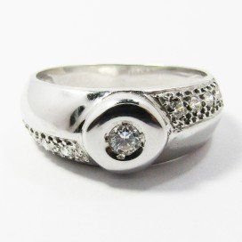 SORTIJA ORO BLANCO PIEDRA