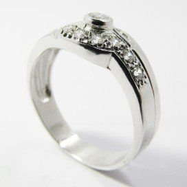 SORTIJA ORO BLANCO PIEDRA