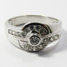 SORTIJA ORO BLANCO PIEDRA