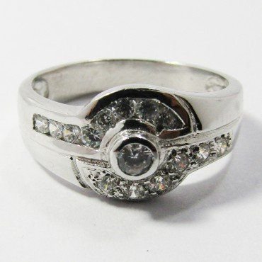 SORTIJA ORO BLANCO PIEDRA