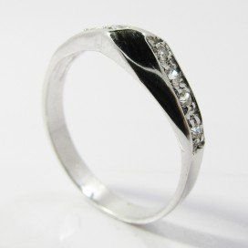 SORTIJA ORO BLANCO PIEDRA
