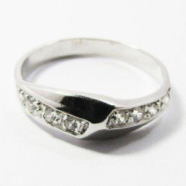 SORTIJA ORO BLANCO PIEDRA