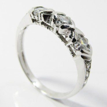 SORTIJA ORO BLANCO PIEDRA