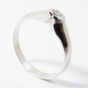 SORTIJA ORO BLANCO PIEDRA