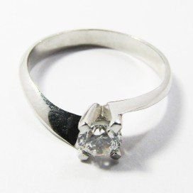 SORTIJA ORO BLANCO PIEDRA