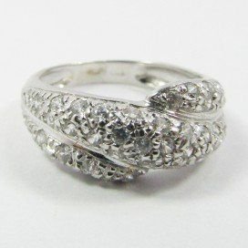 SORTIJA ORO BLANCO PIEDRA