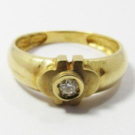 SORTIJA ORO AMARILLO BRILLANTES