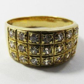 SORTIJA ORO AMARILLO ITALIANO PIEDRA