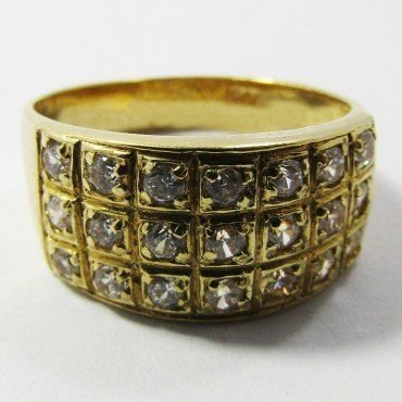 SORTIJA ORO AMARILLO ITALIANO PIEDRA