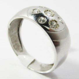 SORTIJA ORO BLANCO PIEDRA
