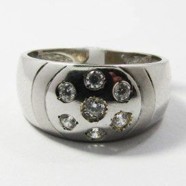 SORTIJA ORO BLANCO PIEDRA