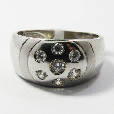 SORTIJA ORO BLANCO PIEDRA