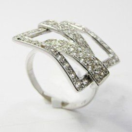 SORTIJA ORO BLANCO PIEDRA