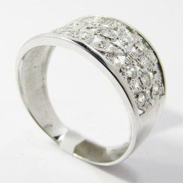 SORTIJA ORO BLANCO PIEDRA