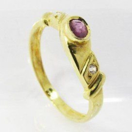 SORTIJA ORO AMARILLO PIEDRA