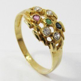 SORTIJA ORO AMARILLO PIEDRA