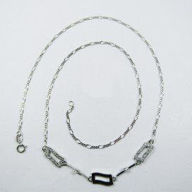 GARGANTILLA ORO BLANCO ITALIANO PIEDRA