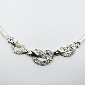 GARGANTILLA ORO BLANCO ITALIANO PIEDRA