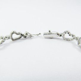 PULSERA SRA. ORO BLANCO ITALIANO PIEDRA