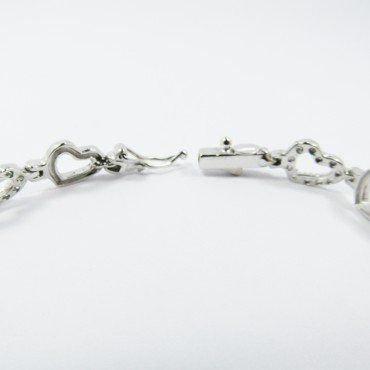 PULSERA SRA. ORO BLANCO ITALIANO PIEDRA