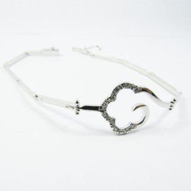 PULSERA SRA. ORO BLANCO ITALIANO PIEDRA