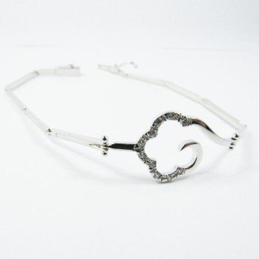 PULSERA SRA. ORO BLANCO ITALIANO PIEDRA