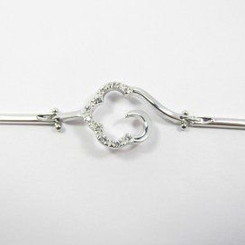 PULSERA SRA. ORO BLANCO ITALIANO PIEDRA