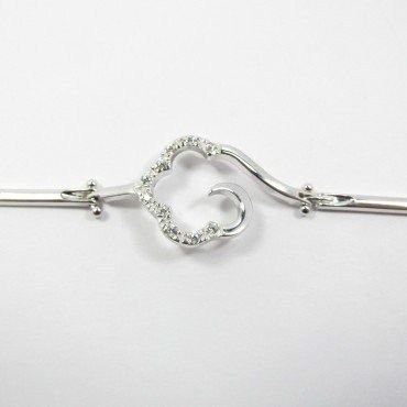 PULSERA SRA. ORO BLANCO ITALIANO PIEDRA