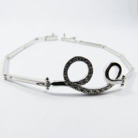PULSERA SRA. ORO BLANCO ITALIANO PIEDRA