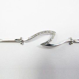 PULSERA SRA. ORO BLANCO ITALIANO PIEDRA