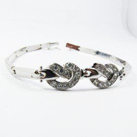 PULSERA SRA. ORO BLANCO ITALIANO PIEDRA