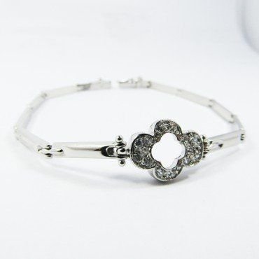 PULSERA SRA. ORO BLANCO ITALIANO PIEDRA