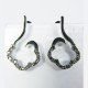 PENDIENTES ORO BLANCO ITALIANO PIEDRA