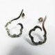 PENDIENTES ORO BLANCO ITALIANO PIEDRA