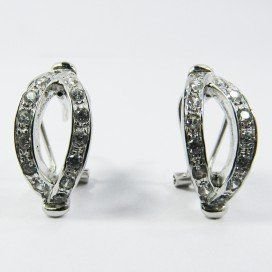 PENDIENTES ORO BLANCO PIEDRA