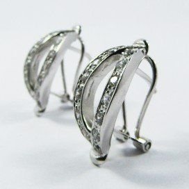 PENDIENTES ORO BLANCO PIEDRA