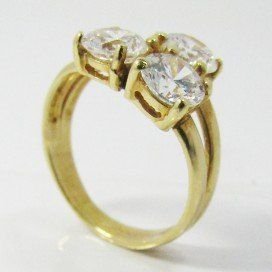 SORTIJA ORO AMARILLO ITALIANO PIEDRA