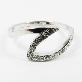 SORTIJA ORO BLANCO ITALIANO PIEDRA