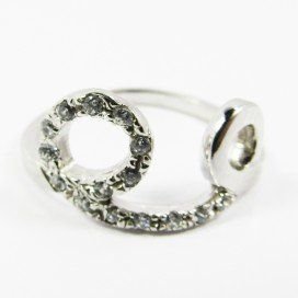 SORTIJA ORO BLANCO ITALIANO PIEDRA
