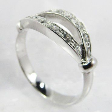 SORTIJA ORO BLANCO PIEDRA