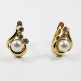 PENDIENTES NIÑA ORO AMARILLO PERLA