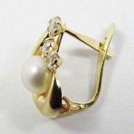 PENDIENTES NIÑA ORO AMARILLO PERLA