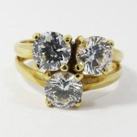 SORTIJA ORO AMARILLO ITALIANO PIEDRA