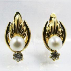 PENDIENTES NIÑA ORO AMARILLO PERLA