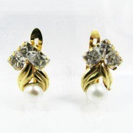 PENDIENTES NIÑA ORO AMARILLO PERLA